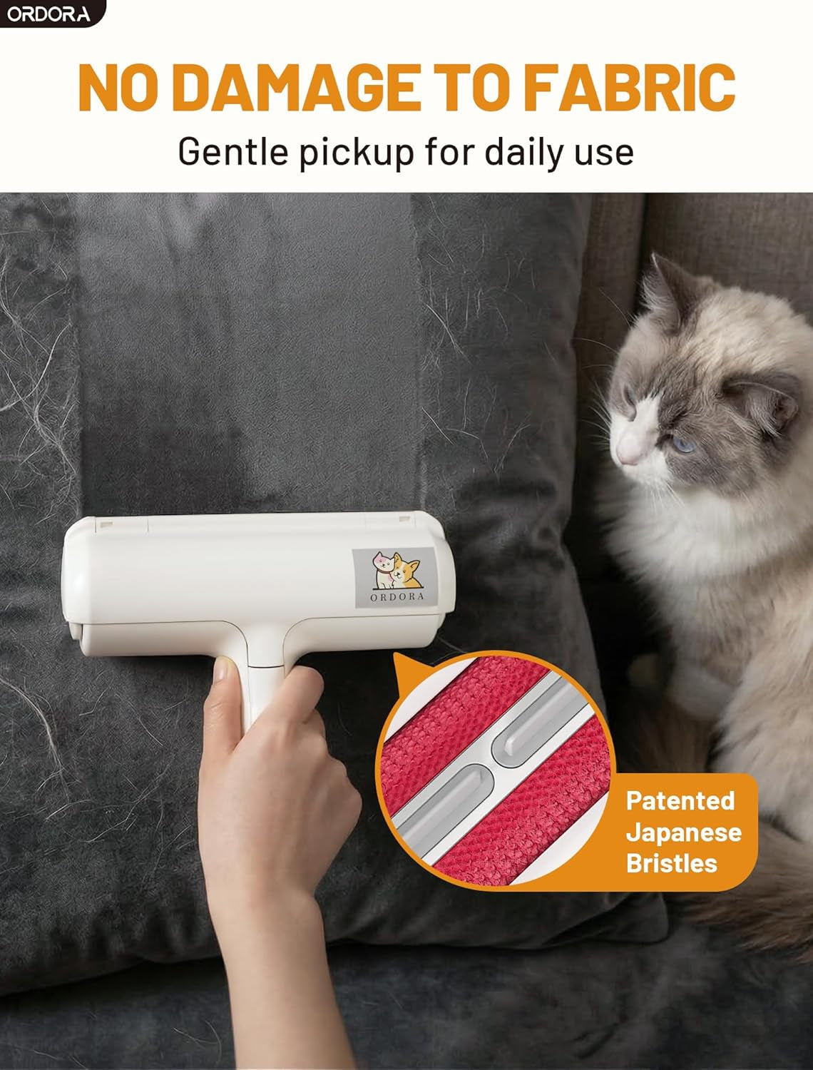 Professional Pet Hair Removal Tool: Eco-Friendly Reusable Lint Roller for Efficient Hair Removal from Furniture, Bedding, Vehicles, and Rugs in Multi-Pet Households