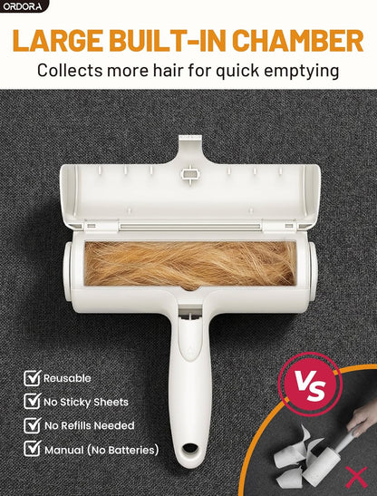 Professional Pet Hair Removal Tool: Eco-Friendly Reusable Lint Roller for Efficient Hair Removal from Furniture, Bedding, Vehicles, and Rugs in Multi-Pet Households