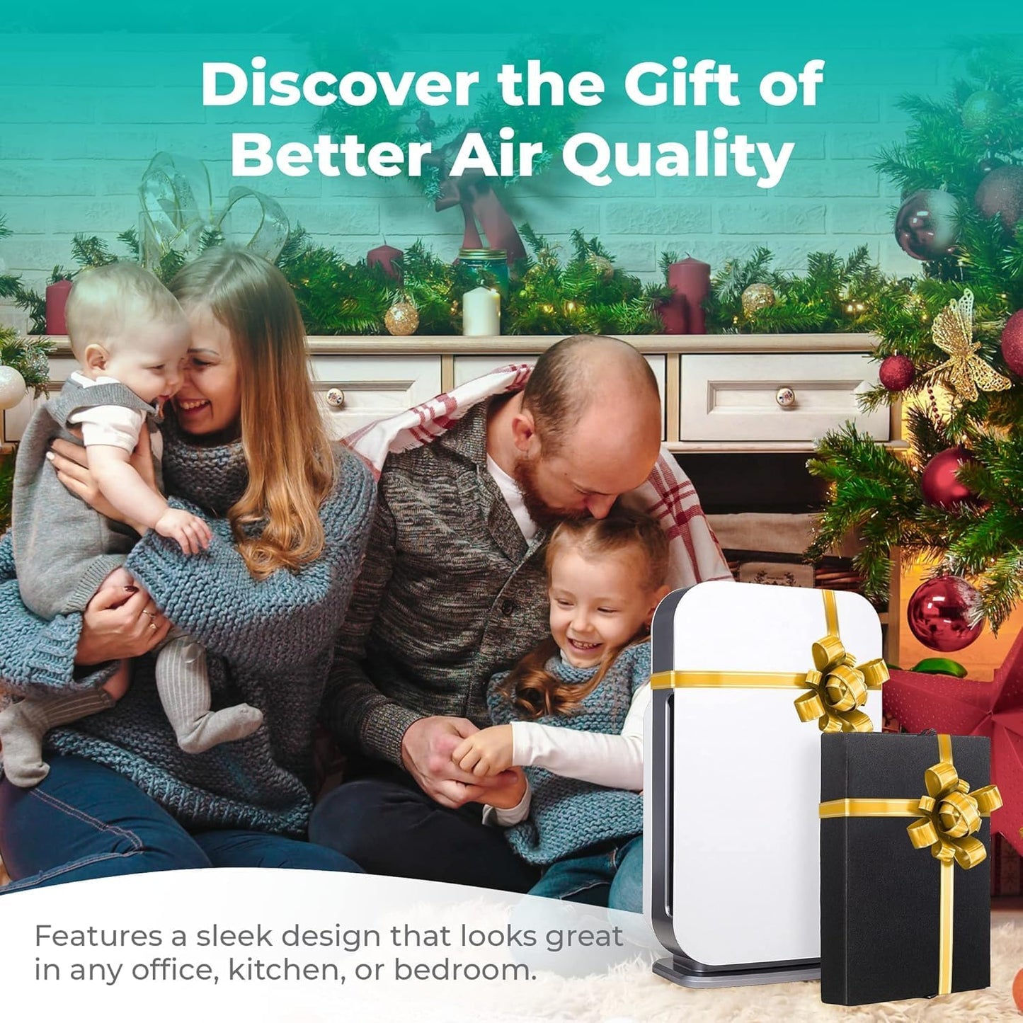 Breathesmart Flex HEPA Air Purifier with Pure Filter - Efficiently Covers 700 Sq. Ft. in 30 Minutes and 1400 Sq. Ft. in 1 Hour, Ideal for Bedrooms and Home Offices - White