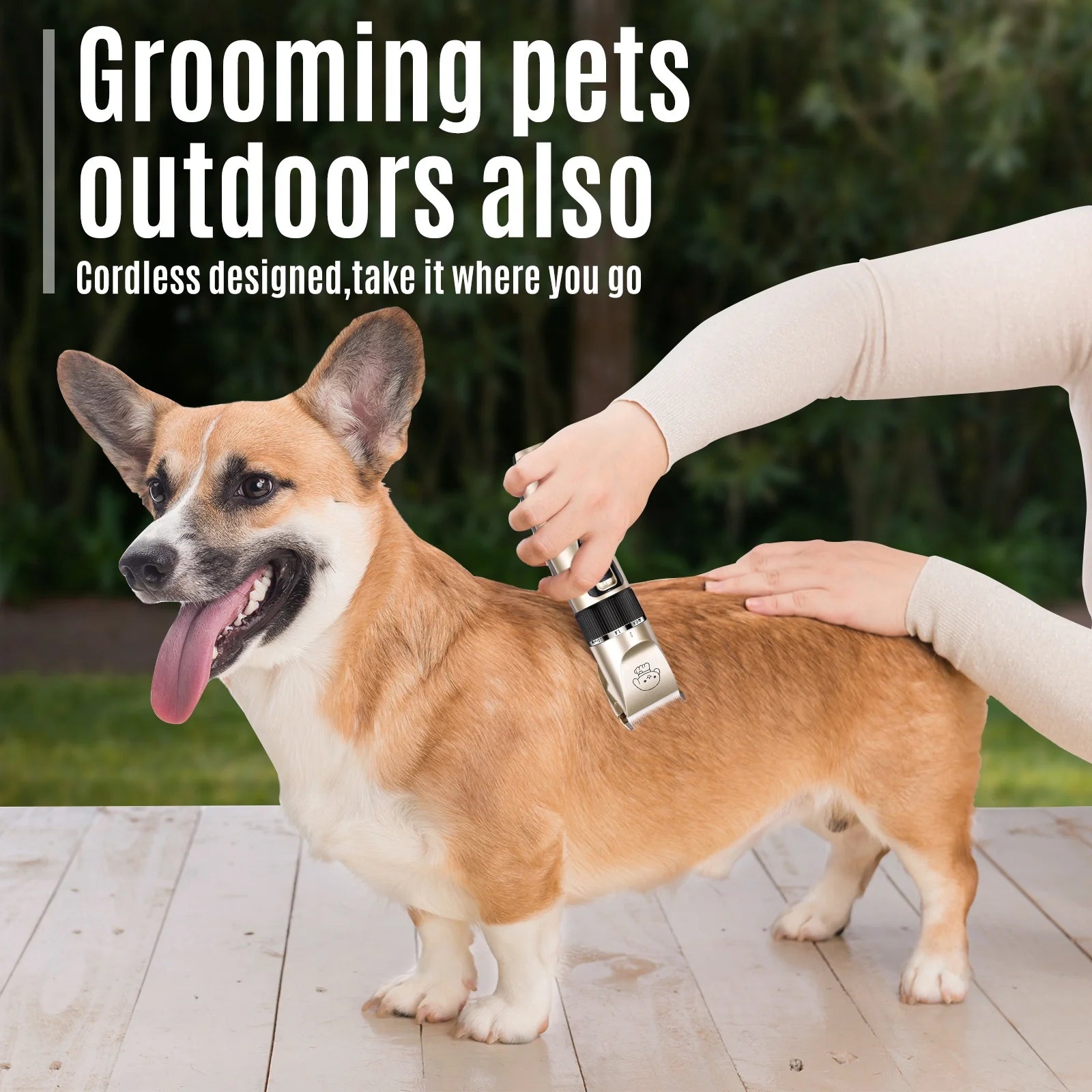 Professional Cordless Dog Grooming Kit with Quiet Electric Clippers and Trimmers