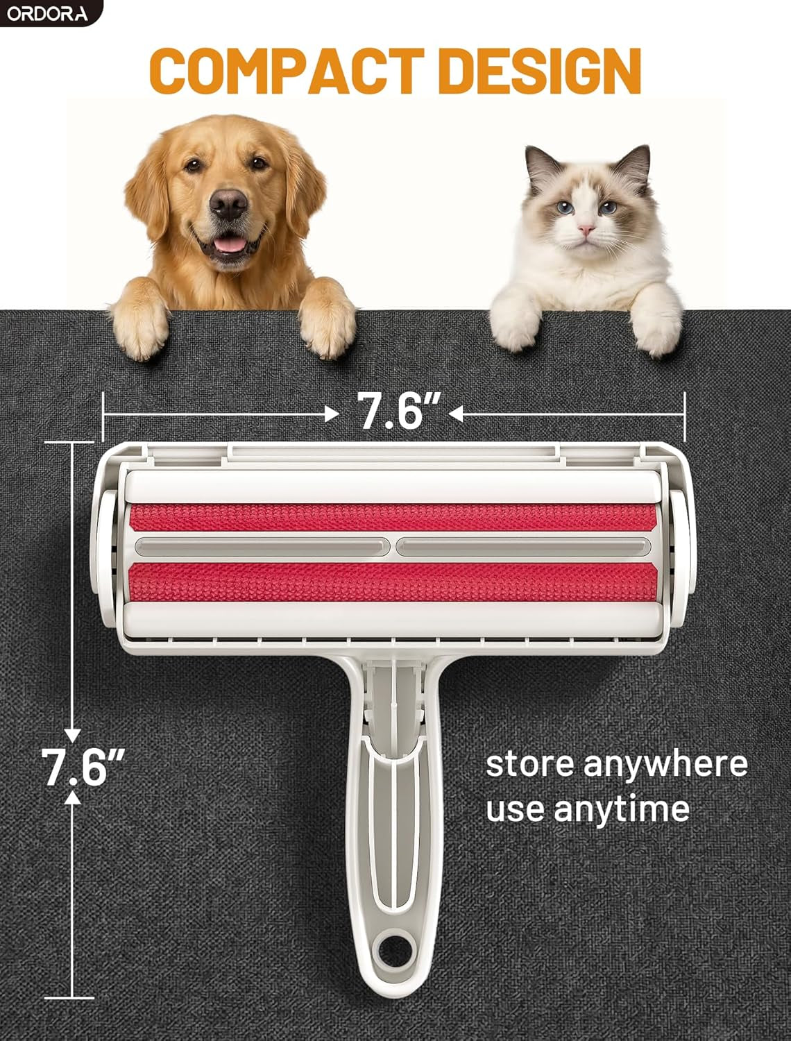 Professional Pet Hair Removal Tool: Eco-Friendly Reusable Lint Roller for Efficient Hair Removal from Furniture, Bedding, Vehicles, and Rugs in Multi-Pet Households
