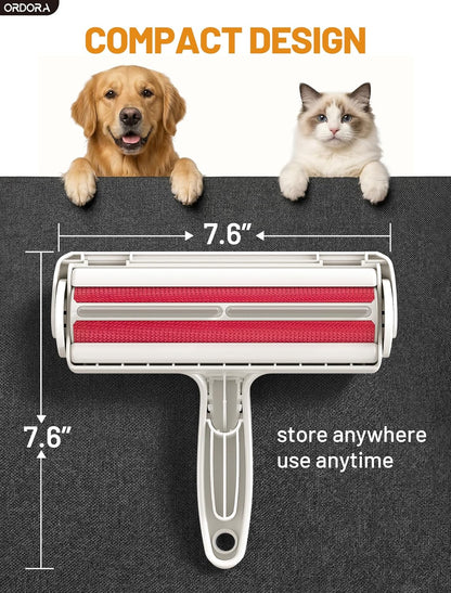 Professional Pet Hair Removal Tool: Eco-Friendly Reusable Lint Roller for Efficient Hair Removal from Furniture, Bedding, Vehicles, and Rugs in Multi-Pet Households