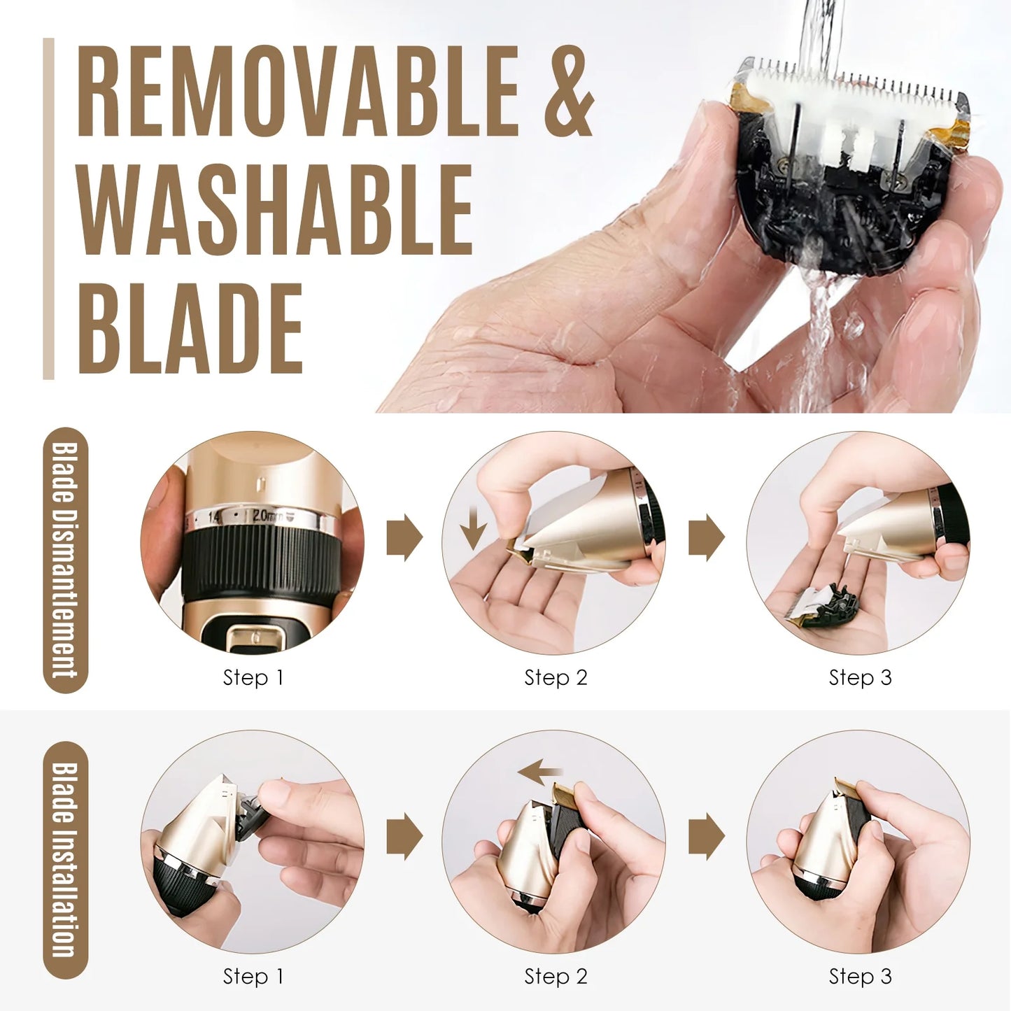 Professional Cordless Dog Grooming Kit with Quiet Electric Clippers and Trimmers